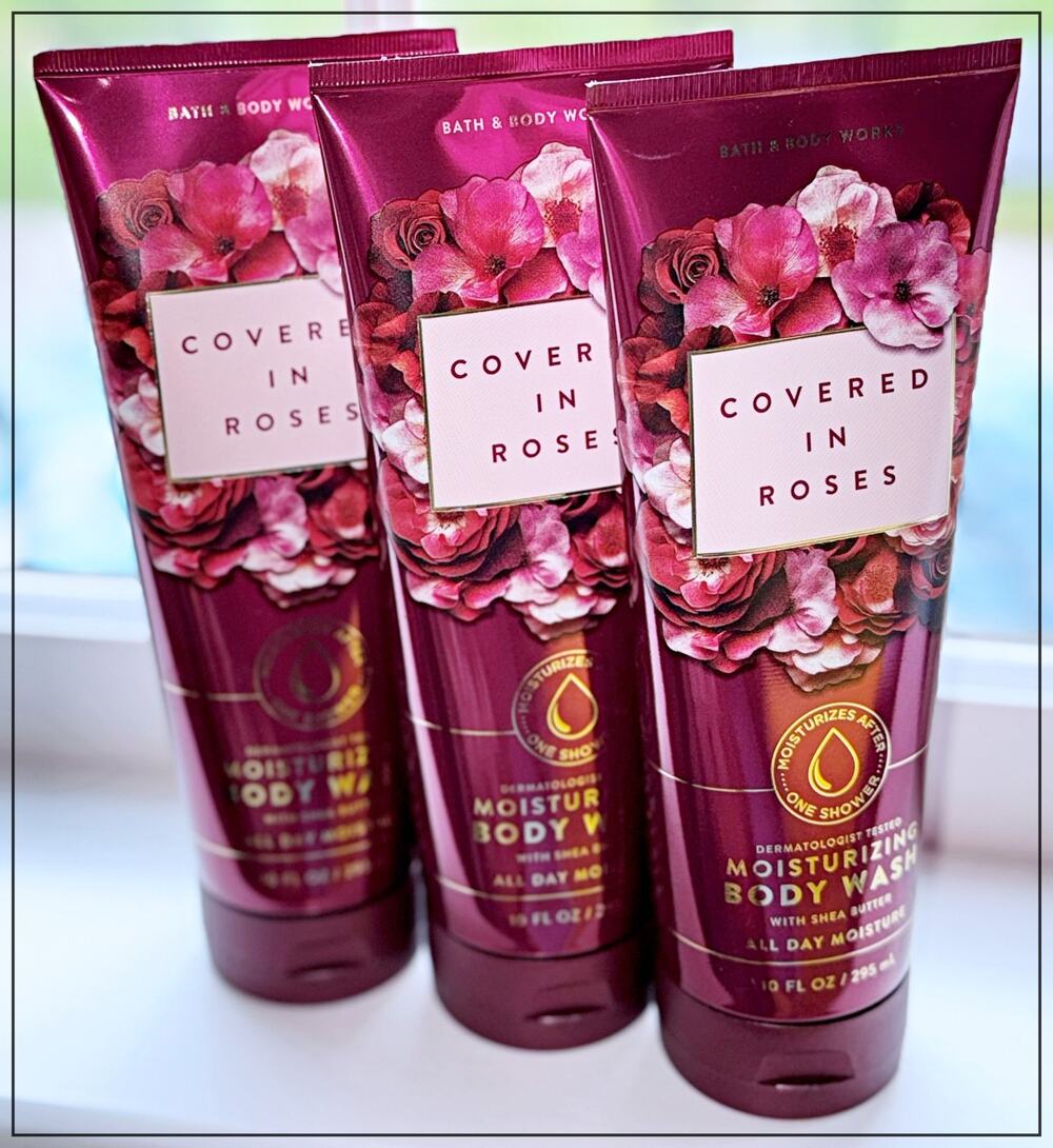 Bath & Body Works Covered in Roses 10 fl oz Moisturizing Body Wash Creamy x3 - Picture 1 of 4